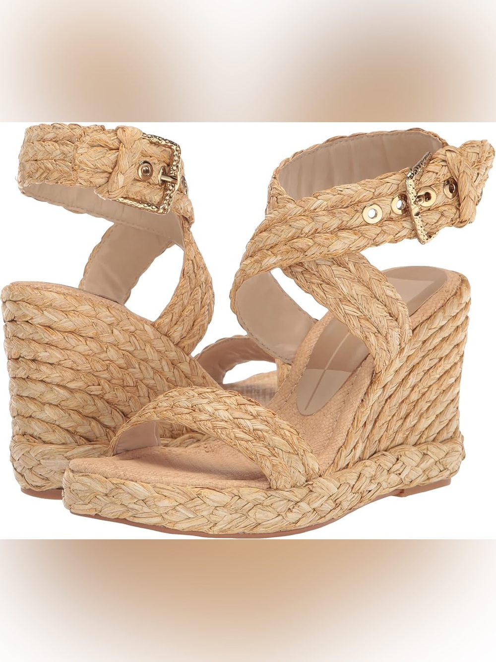 Dolce Vita “Aldona” BRAIDED RATTAN WEDGES platforms 11 espadrille sandals nwot